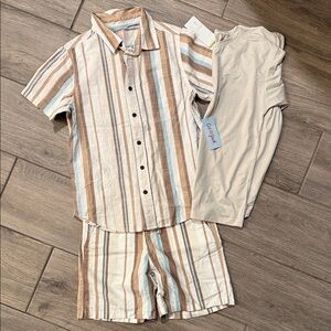 Cat & Jack Multicolor Striped Set Sz Large 10/12